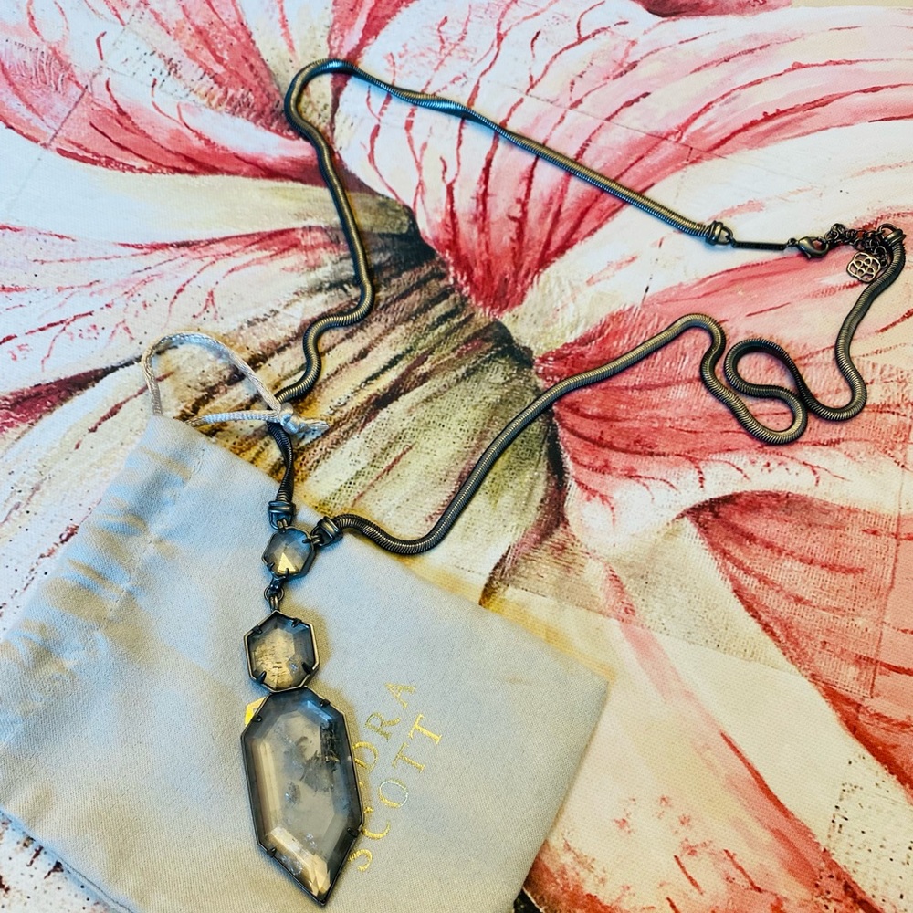 Kendra Scott Gunmetal Necklace